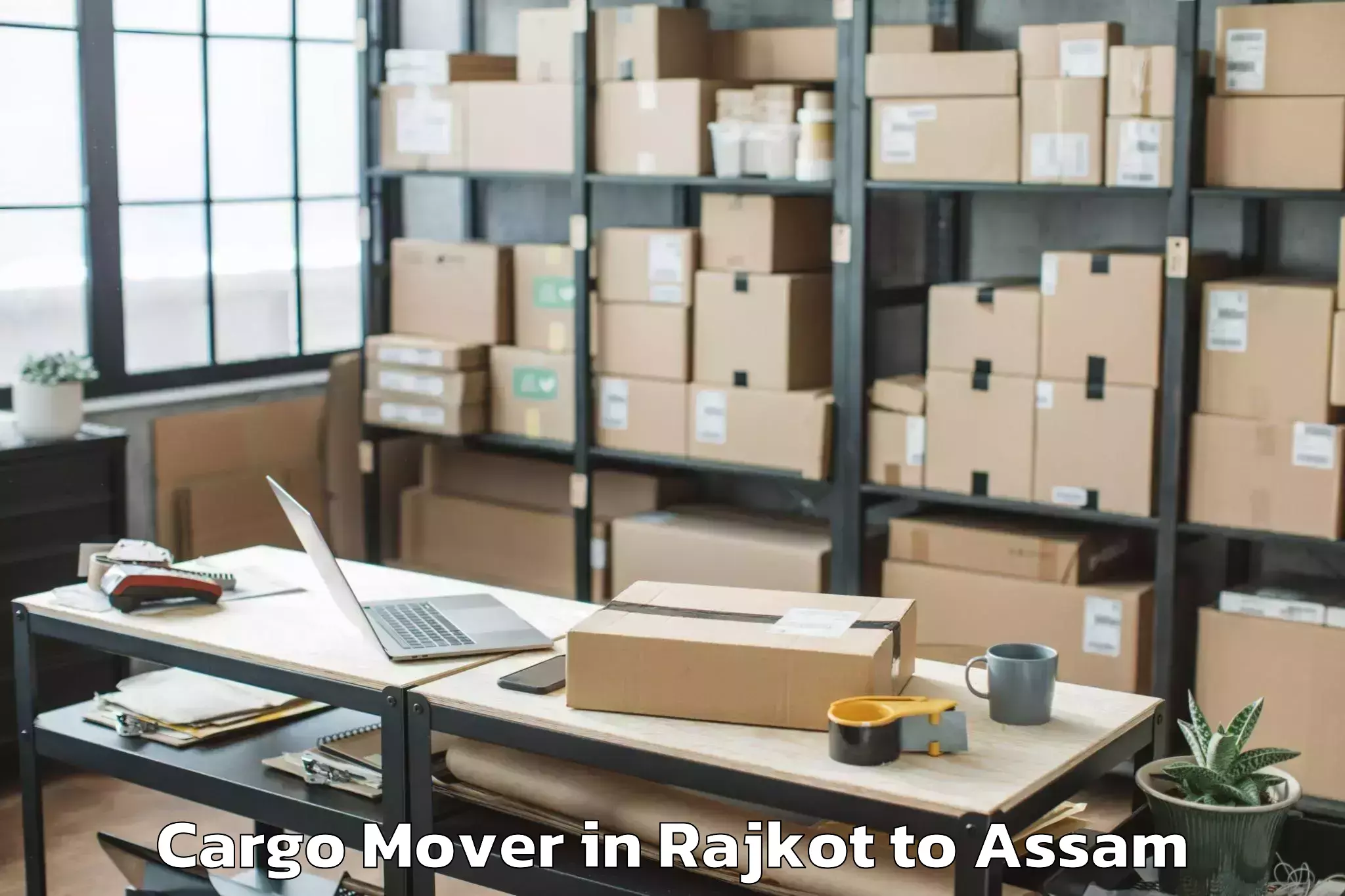 Leading Rajkot to Jorhat West Cargo Mover Provider